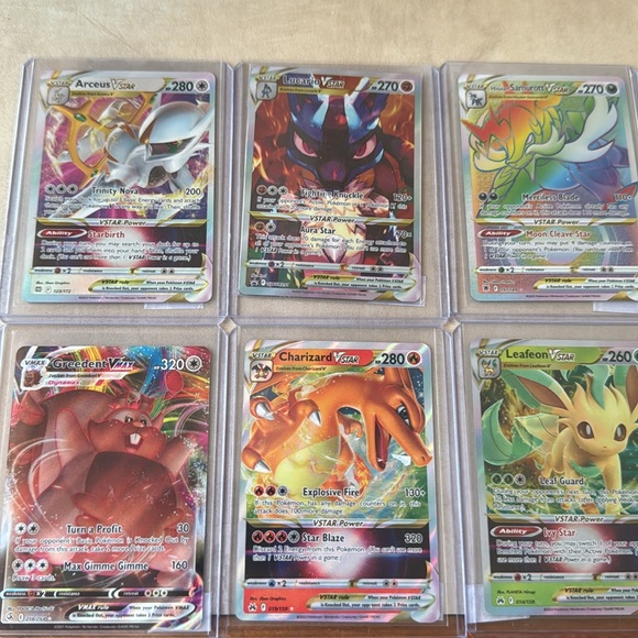 Pokemon Other 5 Vstar Vmax Pokmon Cards Bundled Together Excellent